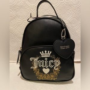 Juicy Couture Black Licorice Heritage Backpack Brand New with Tags